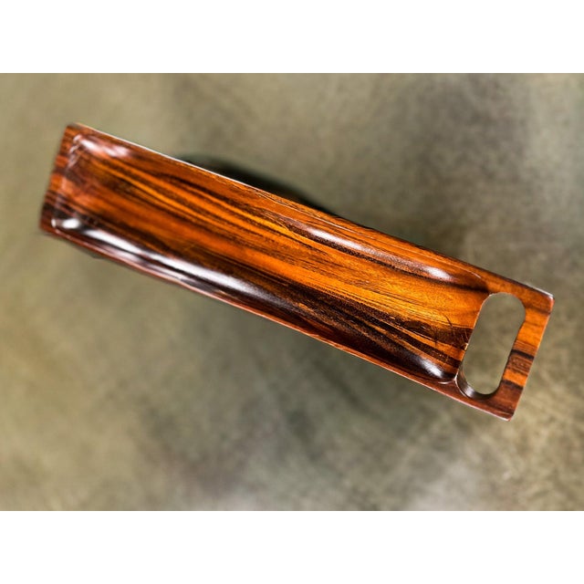 Mid-Century Modern Sculptural Brazilian Rosewood Decorative Tray by Tropic Art, 1960s For Sale - Image 3 of 12