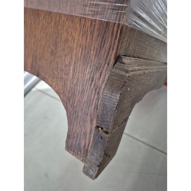 Antique Oak Side-by-Side Secretary Desk and Bookcase For Sale - Image 17 of 17