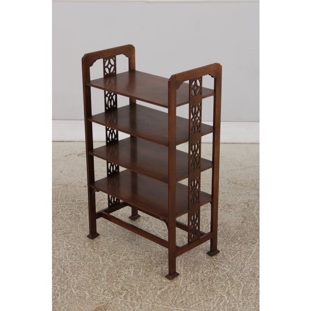 Chippendale Baker Historic Charleston 4 Tier Mahogany Etagere Shelf For Sale - Image 3 of 12