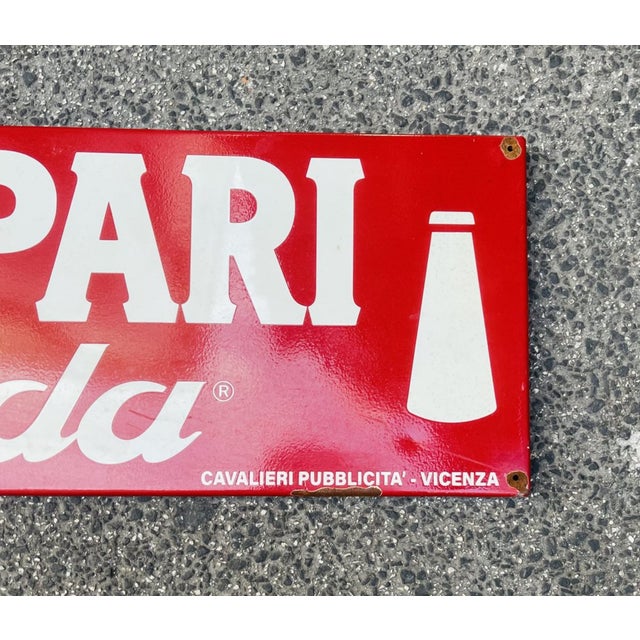 Campari Sign in Enameled Metal For Sale - Image 6 of 8