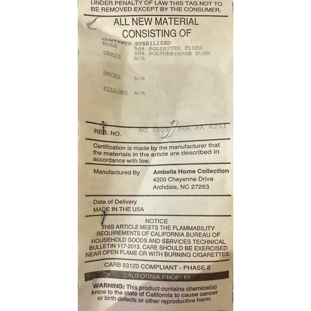 Wood Hollywood Regency Panteges Tufted Chair, Ambella Home Collection, American Made For Sale - Image 7 of 9