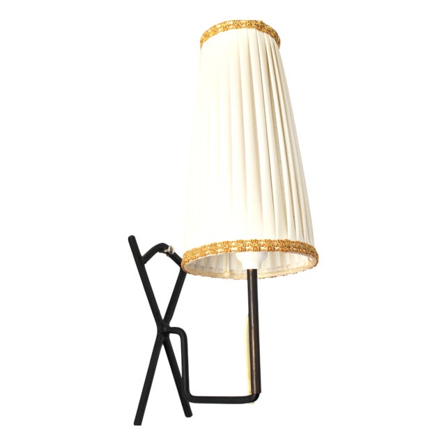 Vintage French Style Iron Wall Lamp, 1950s For Sale