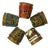 Mosaic and Brass Cups Set by Salvador Teran - 5 Pieces For Sale