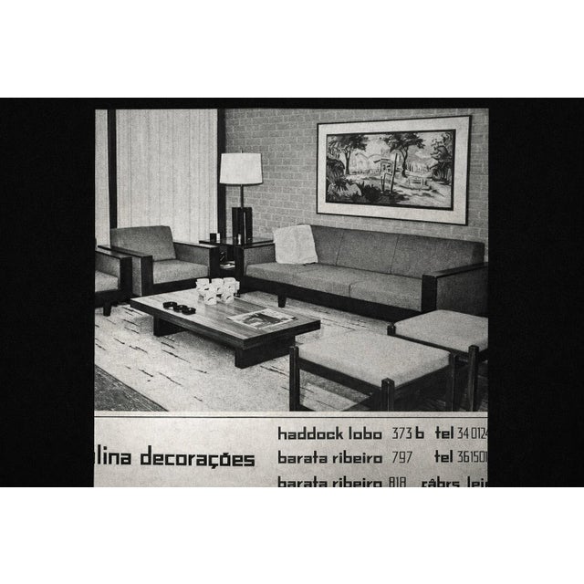 Brazilian Modern Armchairs in Rosewood & Upholstered in Fabric by Celina, 1960s For Sale - Image 10 of 10