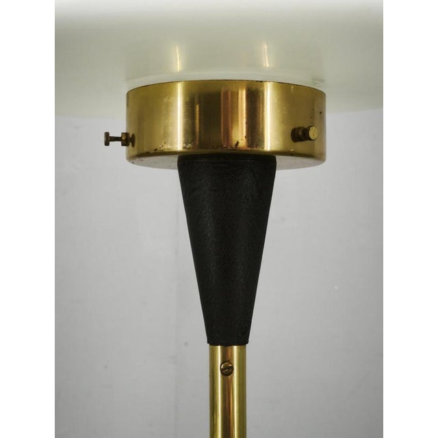 Black Space Age Brass and Opaline Glass Floor Lamp from Lidokov, 1960s For Sale - Image 8 of 14