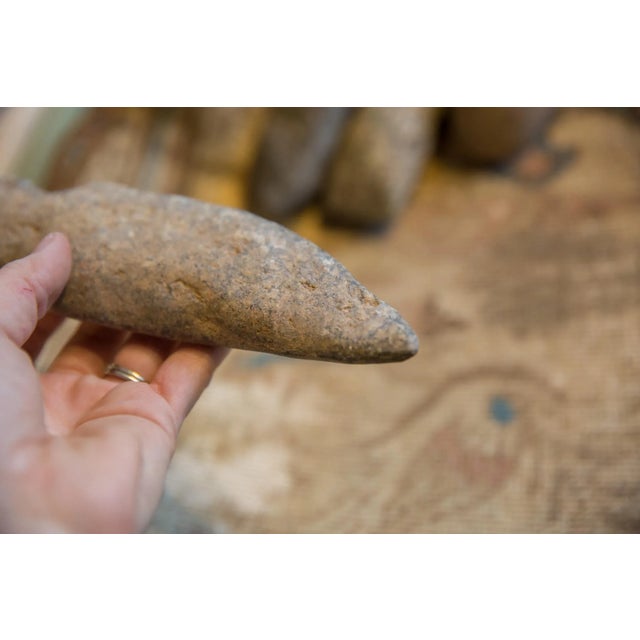 :: Antique Bronze Age African stone primitive weapon. As this item is in vintage condition, it may show signs of age and...