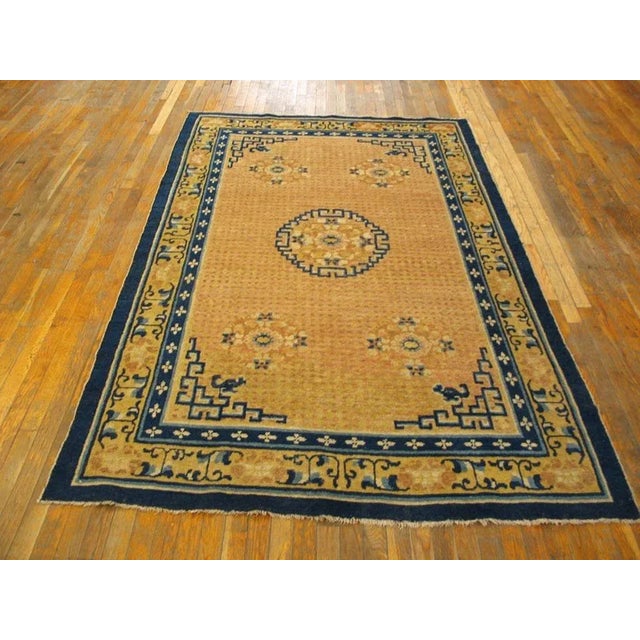 Antique Chinese Ningxia rug. Size: 5'0" x 8'3".