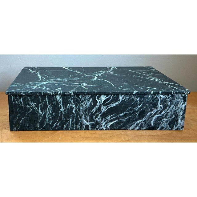 Vintage Green Marble Box For Sale - Image 4 of 13