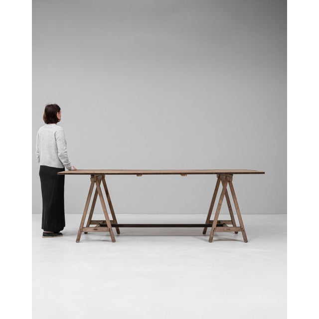 Mid 20th Century Mid 20th Century France Red Wood Dining Table For Sale - Image 5 of 11