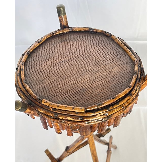 Antique French Tortoiseshell Bamboo Plant Stand, c.1900 For Sale In West Palm - Image 6 of 15