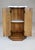 Vintage Neoclassical style fluted column pedestal side table cabinet with two doors, single removable shelf and white...