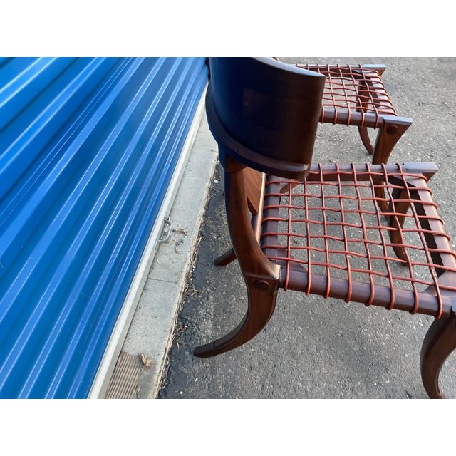 1980s Vintage Klismos Walnut Chair For Sale - Image 5 of 11