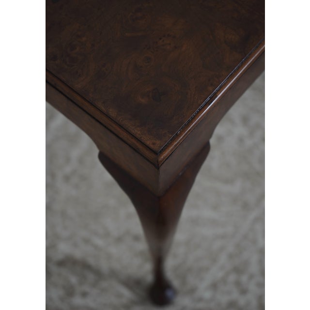 Baker Furniture Company Baker Burl Walnut George III Occasional Accent Table For Sale - Image 4 of 12