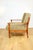 1970s Vintage Wood Lounge Chair with Olive Green Long Pile Upholstery, 1970 For Sale - Image 5 of 13