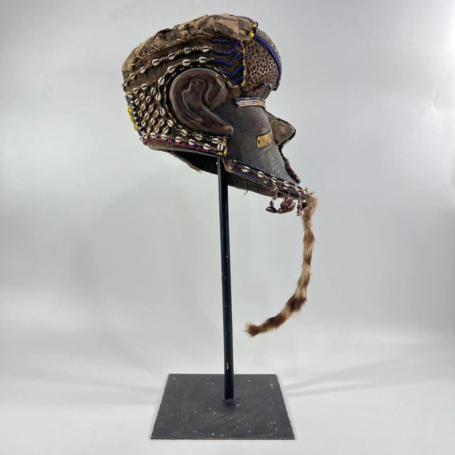 Early 20th Century Kuba Mask Bwoom Helmet Royal For Sale - Image 4 of 12