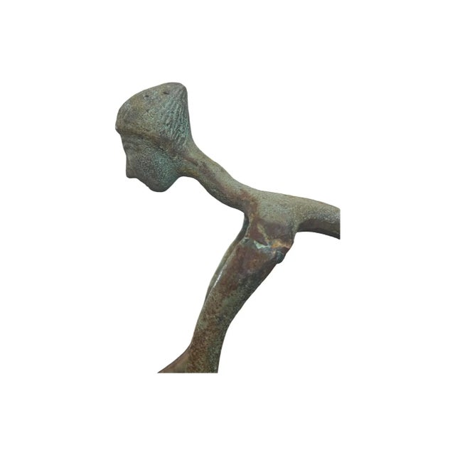 We have for your consideration vintage man peddling a bicycle table top sculpture. Sculpture is strikingly gorgeous with...