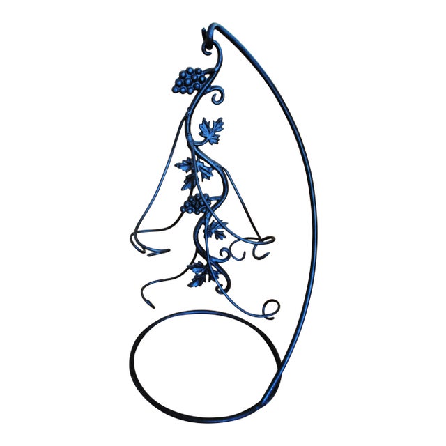 Hand Forged Wrought Iron Floor Wine Rack - Articulating For Sale