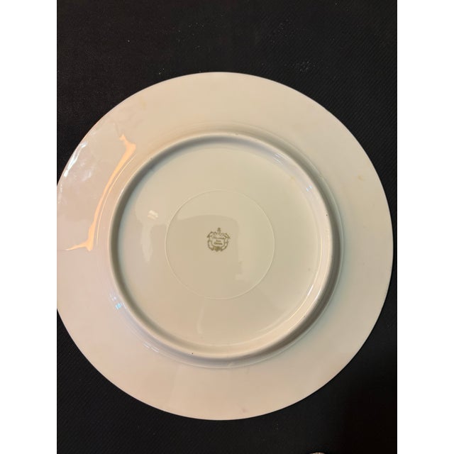 1940s 1940s Stouffer Fine China Gold Encrusted Cobalt Blue Porcelain Dinner Plates Set of 6 For Sale - Image 5 of 10