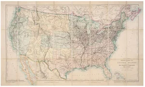 Map of the United States, 1876