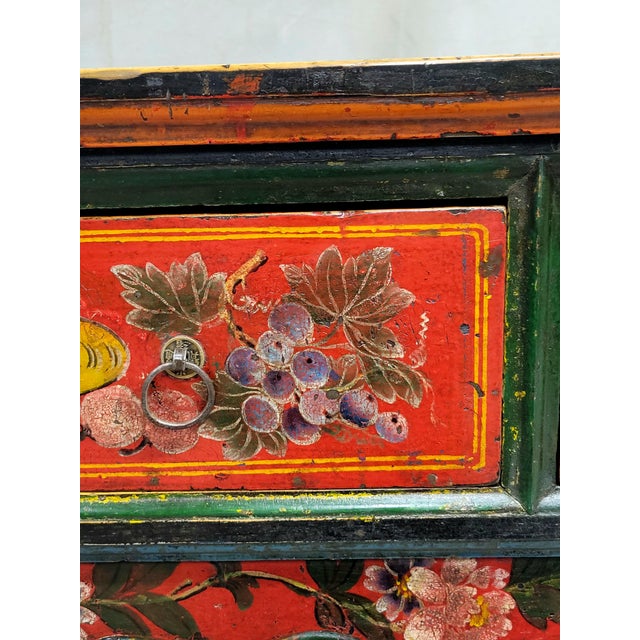 Red Antique Early 19th Century Chinese Red Lacquer Altar / Console Table For Sale - Image 8 of 15