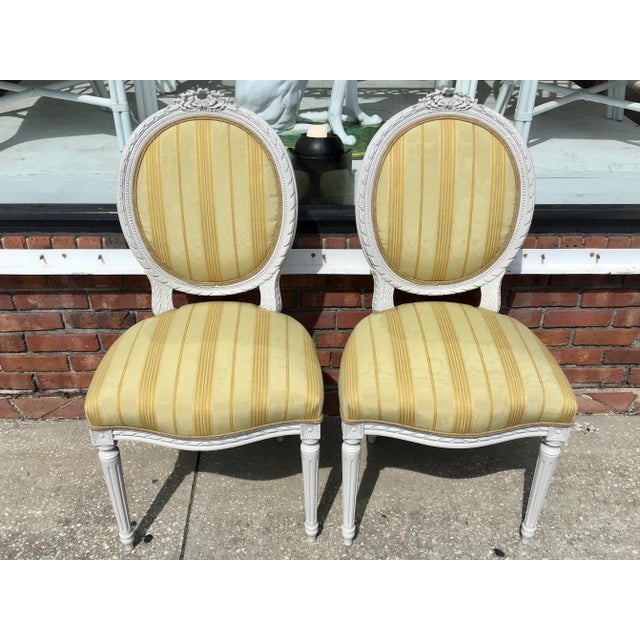 Mid 19th Century Classic French Louis XVI Side Chairs - a Pair For Sale - Image 5 of 11