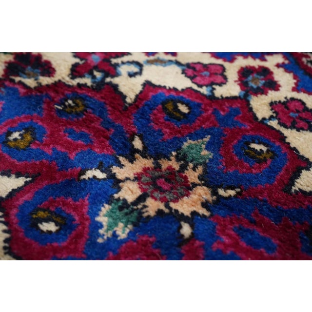 Vintage Persian Mashad Signed Rug 9'5'' X 12'2'' For Sale - Image 9 of 12