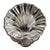 Costal Hollywood Regency Clam Shell Metal Chrome Finish Decorative Bowl Dish For Sale