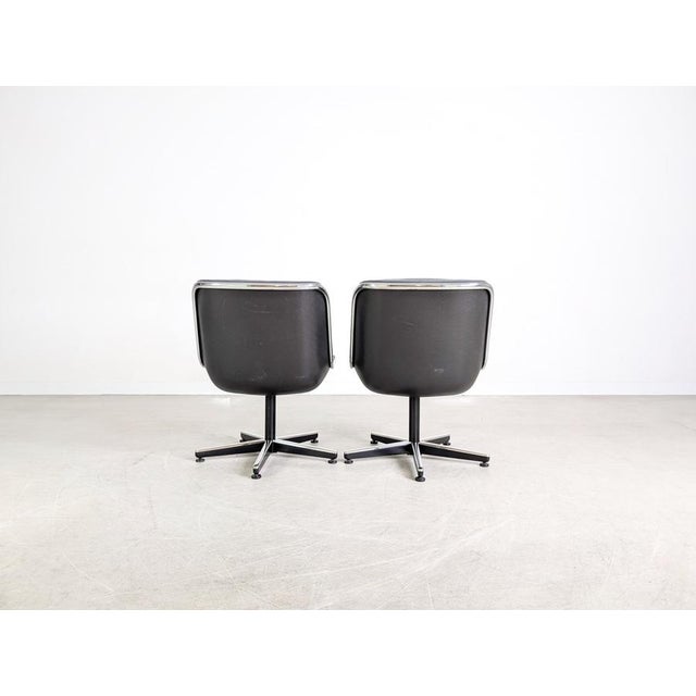 Metal Executive Chairs by Charles Pollock for Knoll Intenational, Set of 2 For Sale - Image 7 of 13