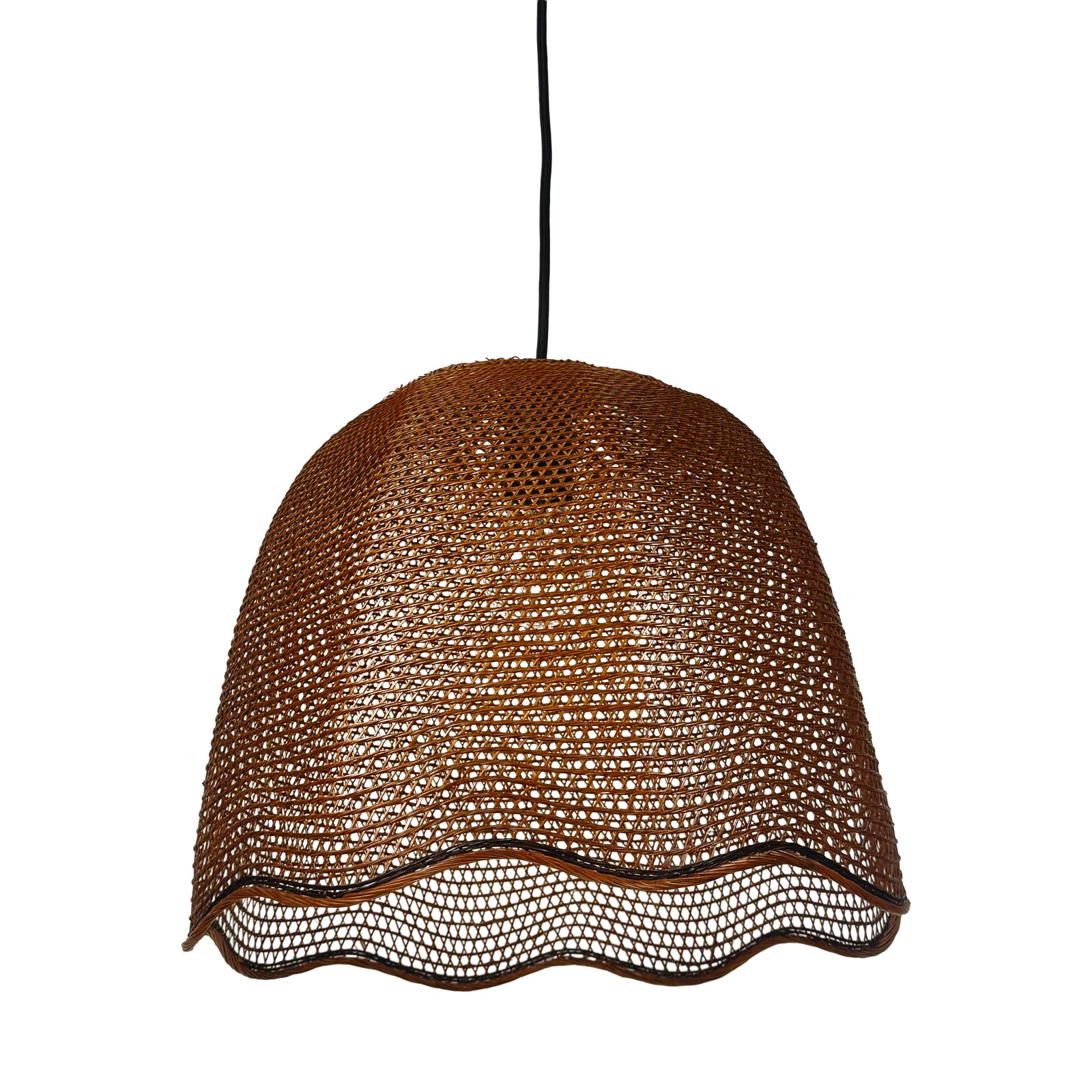 Mid-Century Modern Wicker Pendant Light, Italy, 1960s | Chairish