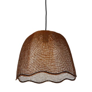 Mid-Century Modern Wicker Pendant Light, Italy, 1960s For Sale