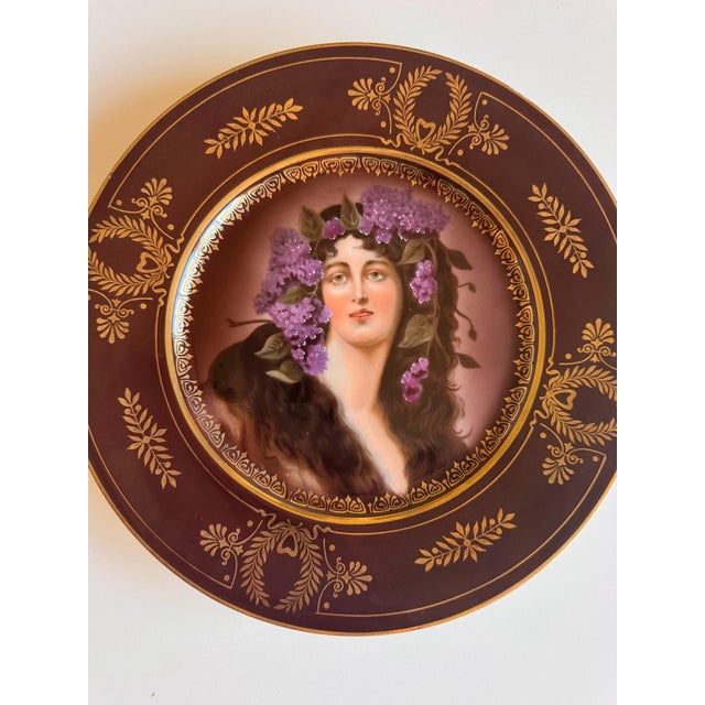 Antique Royal Vienna Gilt Porcelain Portrait Plate C1900-1920 For Sale In Raleigh - Image 6 of 9