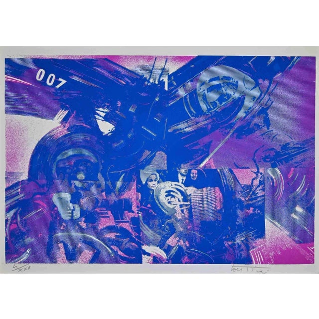 Composition is an original Screenprint realized by Gianni Bertini in the 1980s. Good conditions. Handsigned and numbered....