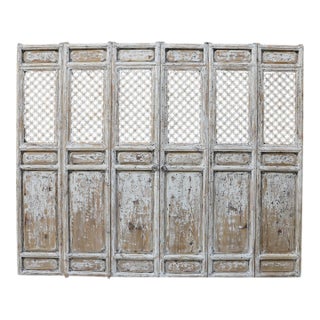 Set of 6 Antique Chinese Carved Pine Wall Panels/Doors/Screens For Sale