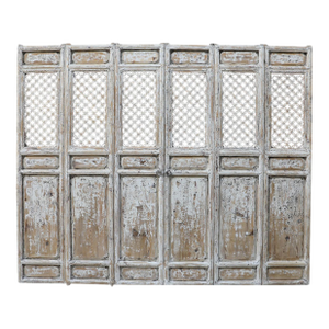 Set of 6 Antique Chinese Carved Pine Wall Panels/Doors/Screens