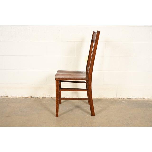 Limbert Style Antique Mission Oak Arts & Crafts Side Chair or Dining Chair, Circa 1910 For Sale - Image 12 of 15