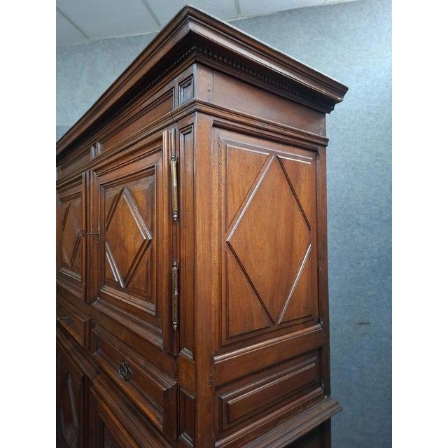 Brown 17th Century Louis XIII Two-Part Walnut Buffet For Sale - Image 8 of 12
