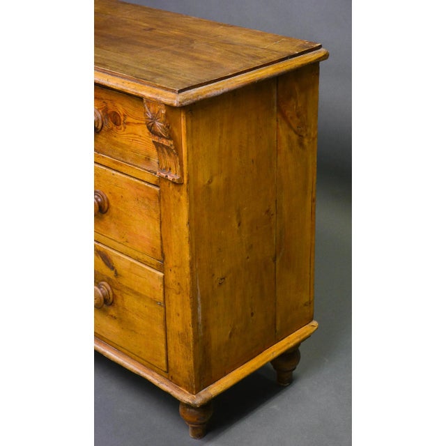 Antique English Pine 7 Drawer Server Buffet Sideboard Chairish