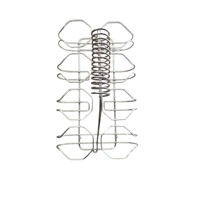 Mid-Century Modern Mid 20th Century Mid Century Modern Anchor Hocking Lido Milano Eight Glass Set With Carrier - Set of 9 For Sale - Image 3 of 6