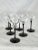 Glass 1980s Luminarc French Martini Glasses With Black Stems - Set of 6 For Sale - Image 7 of 11