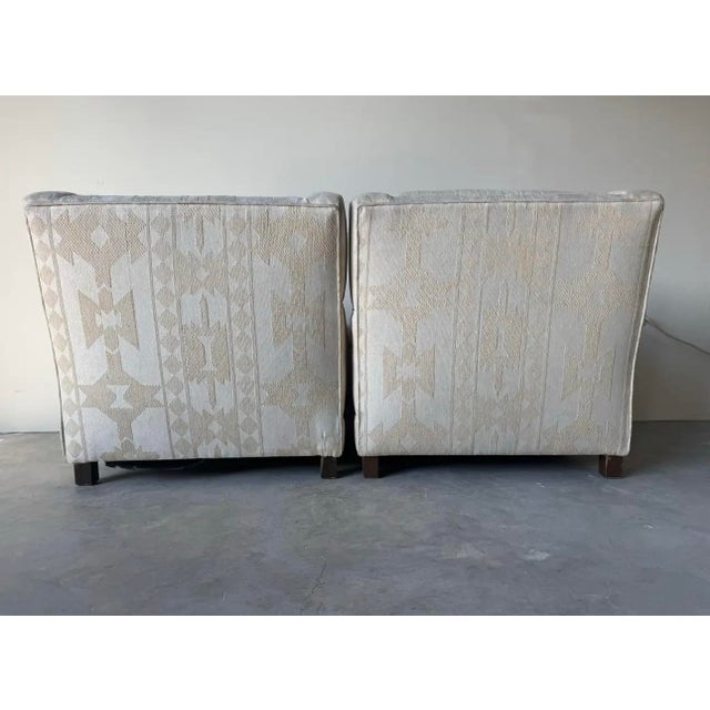 1970’s Mid-Century Modern Dunbar-Style Upholstered Lounge Chairs – A Pair/ Sold For Sale In Miami - Image 6 of 12
