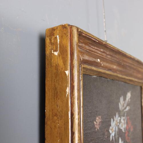 Vase with Flowers and Fruit, Oil on Canvas, Framed For Sale - Image 9 of 11