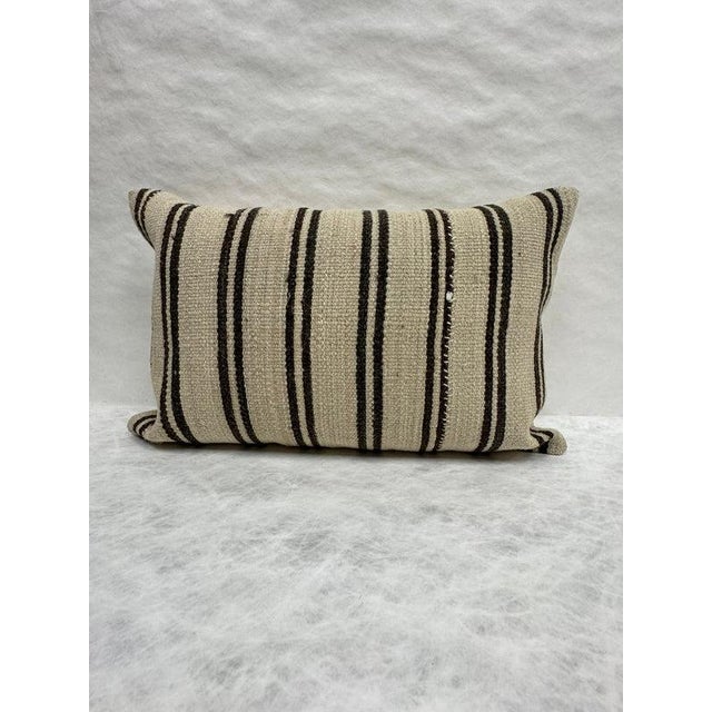 Turkish Hemp Pillow Cushion Natural Beige Black Pillow Cushion Cover 16" x 24" #30128 Enhance your home decor with our...