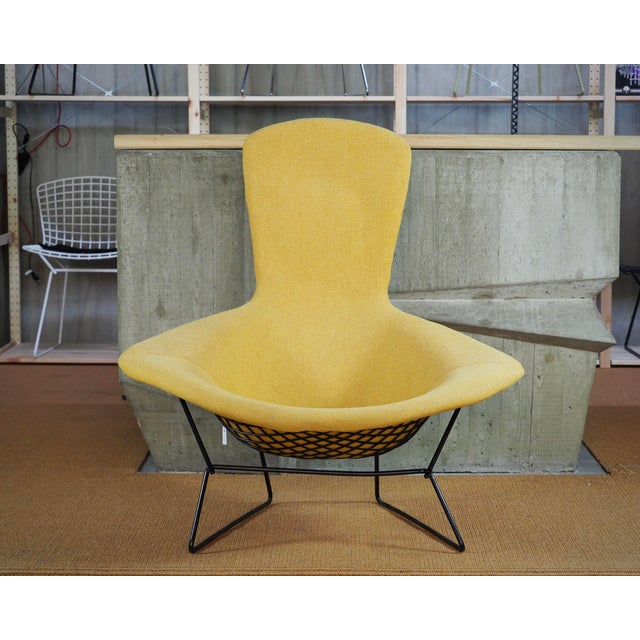 1990s Bertoia Bird Chair in Hopsack Orange by Harry Bertoia for Knoll International, 1990s For Sale - Image 5 of 9