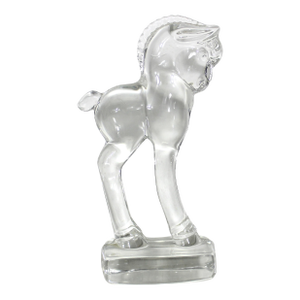 Vintage Heisey Clear Glass Standing Colt Horse Figurine