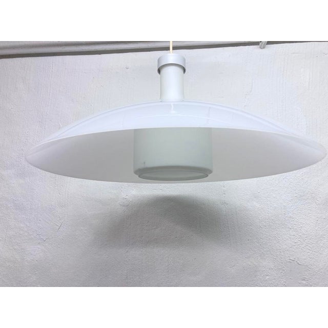 Large Space Age Pendant Lamp in Glass & Plastic by Rolf Krüger for Staff Leuchten, 1970s For Sale - Image 4 of 11