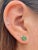 Early 21st Century Oval Cut Natural Emerald Stud Earrings in 18k Solid Gold - 2 Pieces For Sale - Image 5 of 6