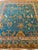Late 19th Century Square Blue Antique Oushak 19th Century Rug - 7'9" x 8'9" For Sale - Image 5 of 9
