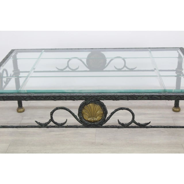 Mid Century Brass & Metal Coffee Table For Sale - Image 4 of 12