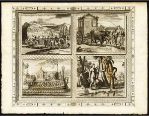 Four Japanese Views by Van Der Aa, 1725