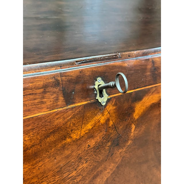 English Walnut Wood Secretary, Antique For Sale - Image 12 of 12